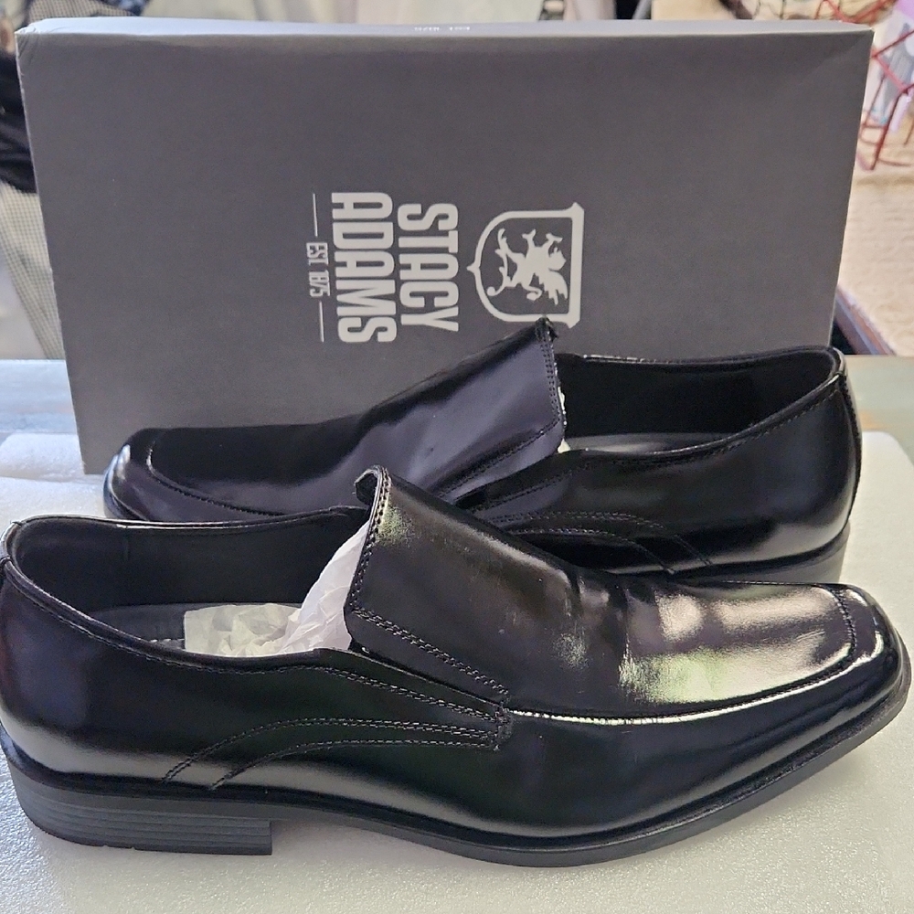 Stacy Adams Shiny Black Men's Loafers